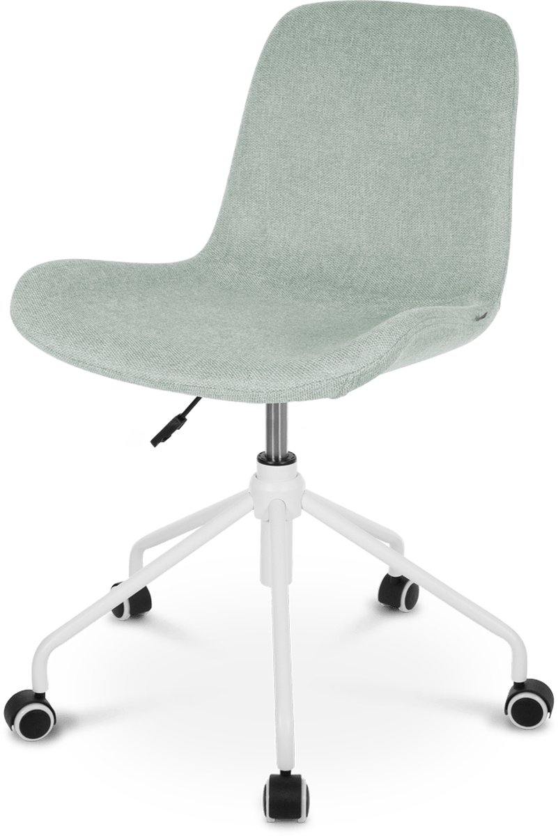 Nout-Fé bureaustoel zacht groen - wit onderstel