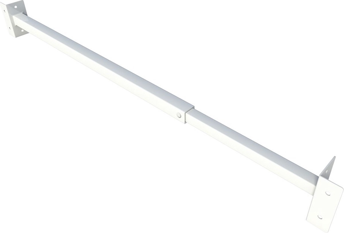 Barrièrestang - Wit - Staal - Secu - SecuBar Single klapraam beveiliging wit, 1000-1800 mm, in de dag montage