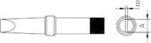 Weller 4PTA61 Soldeerpunt Platte vorm Grootte soldeerpunt 1.