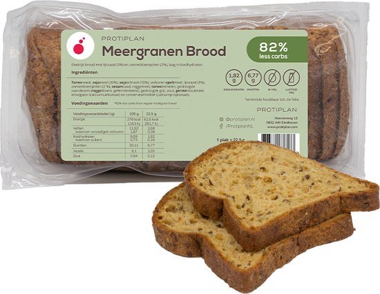 Protiplan - Multigrain Meergranenbrood - 16 x 22,5 g - Koolhydraatarm