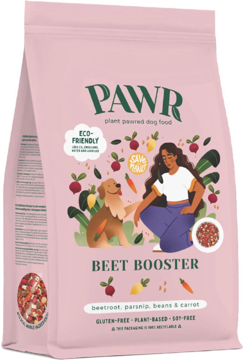 Pawr PAWR Plantaardig Hondenvoer Beef Booster 750 gr