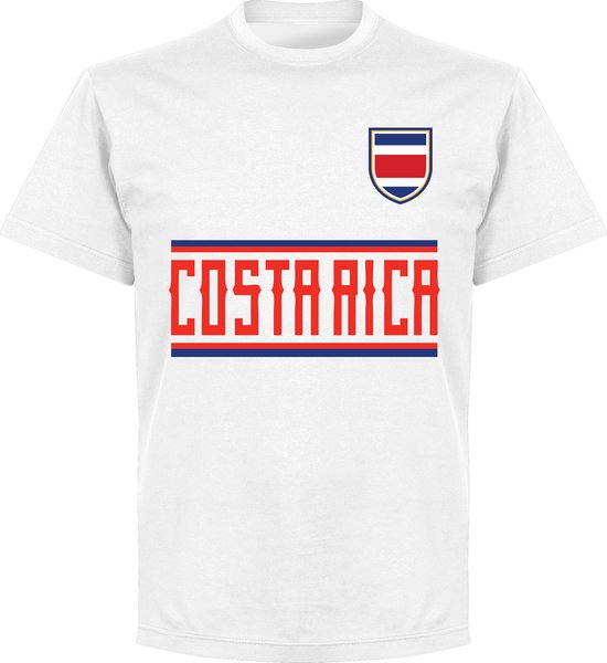 Costa Rica Team T-Shirt - Wit - 5XL