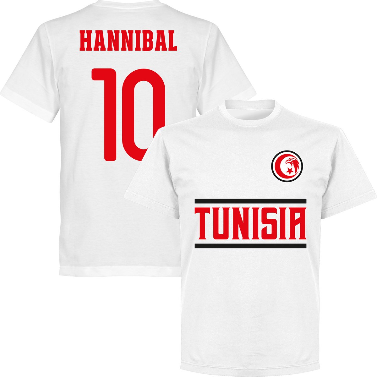 Tunesië Hannibal 10 Team T-Shirt - Wit - 5XL