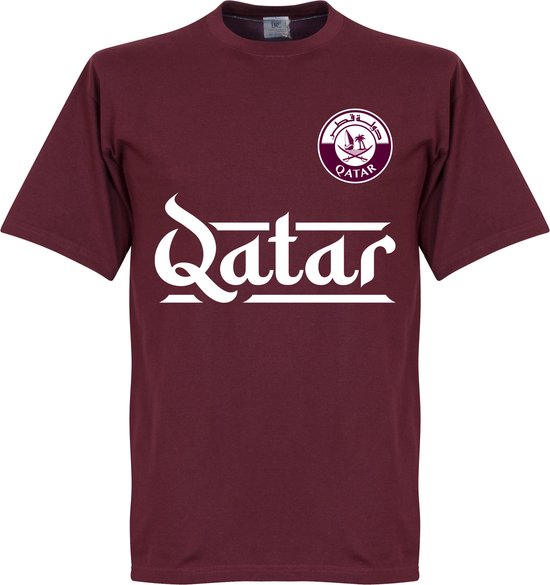 Qatar Team T-Shirt - Bordeaux Rood - XL