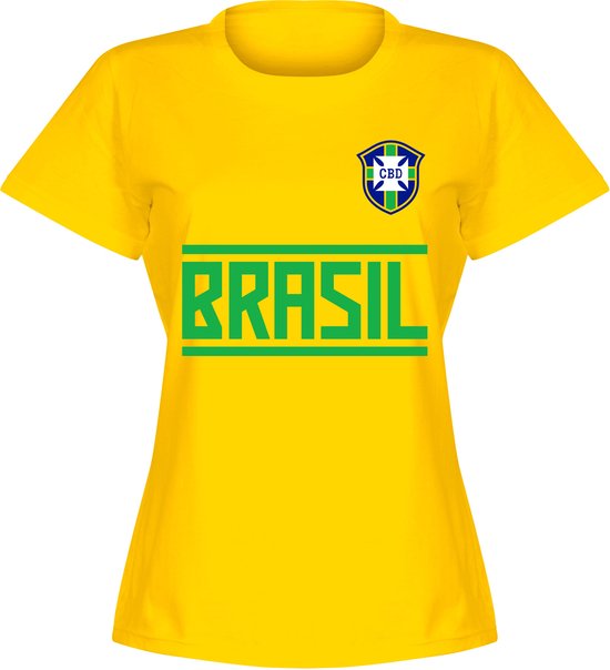 Brazilië Team T-Shirt - Geel - Dames - XXL