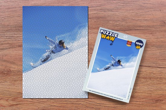 Puzzle Un snowboarder en équilibre sur sa planche sur les pistes - Puzzle -  Puzzle