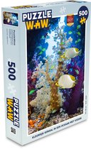 Puzzel Kleurrijk koraal in een oceaan met vissen - Legpuzzel - Puzzel 500 stukjes