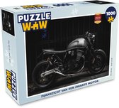 Puzzel Zijaanzicht van een zwarte motor - Legpuzzel - Puzzel 1000 stukjes volwassenen