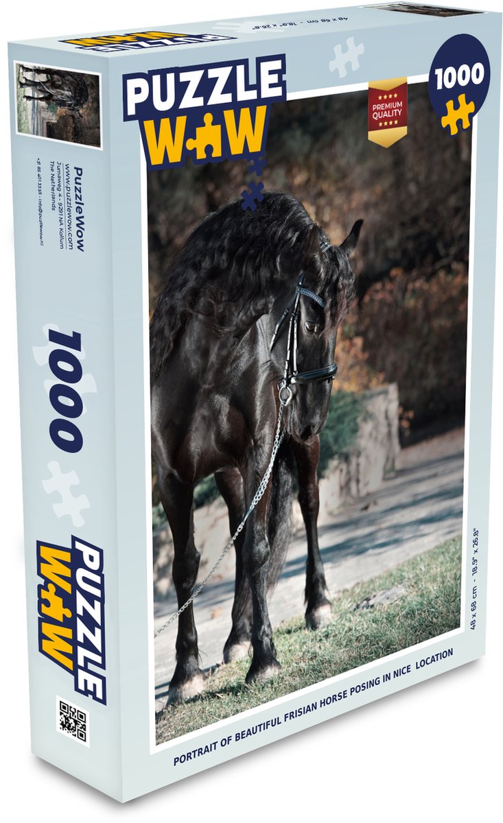 Puzzel Paarden - Fries - Halster - Legpuzzel - Puzzel 1000 stukjes volwassenen