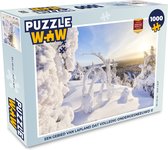 Puzzel Een gebied van Lapland dat volledig ondergesneeuwd is - Legpuzzel - Puzzel 1000 stukjes volwassenen