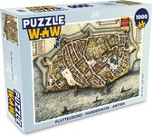 Puzzel Plattegrond - Harderwijk - Antiek - Legpuzzel - Puzzel 1000 stukjes volwassenen - Stadskaart