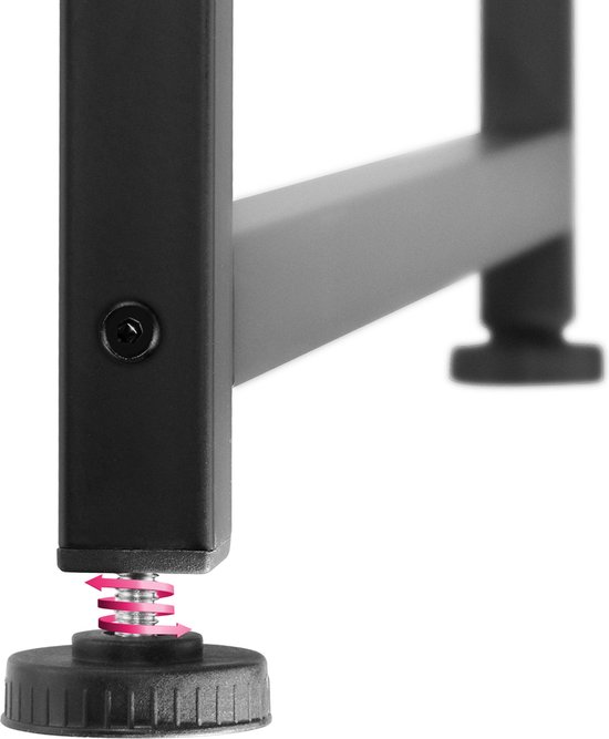Tectake® Bureau Industrieel Design – 120x59x76,5 Cm, Zwart Metalen Frame, Sonoma Eiken Blad