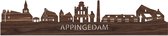 Skyline Appingedam Notenhout - 100 cm - Woondecoratie - Wanddecoratie - Meer steden beschikbaar - Woonkamer idee - City Art - Steden kunst - Cadeau voor hem - Cadeau voor haar - Jubileum - Trouwerij - WoodWideCities