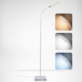 Bol.com B.K.Licht - Witte Vloerlamp - CCT - LED - touch - dimbaar - voor woonkamer - voor binnen - staande lamp - ingebouwde dim... aanbieding