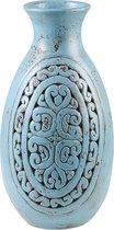 Beliani MEGARA - Decoratieve vaas - Blauw - Terracotta