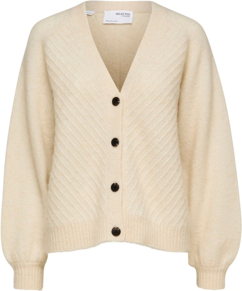Selected Femme Sif Sisse LS Knit Cardigan Birch