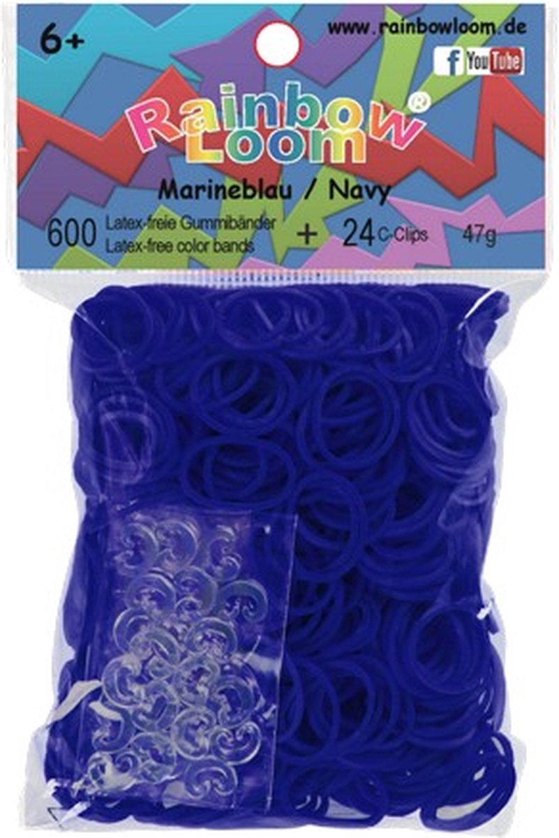 Weefstiekjes donker blauw - 600 stuks + 24 clips