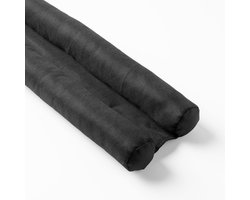 Textino - TITO - tochtrol 80x16x5 cm - dubbele tochtstopper - Raven - zwart