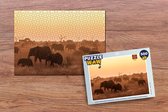 Puzzel Wilde Afrikaanse olifanten van het nationaal park Kruger in Zuid-Afrika - Legpuzzel - Puzzel 500 stukjes
