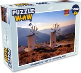 Puzzel Windmolen - Kreta - Griekenland - Legpuzzel - Puzzel 1000 stukjes volwassenen
