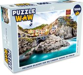 Puzzel Heldere blauwe zee bij Cinque Terre in Italië - Legpuzzel - Puzzel 1000 stukjes volwassenen