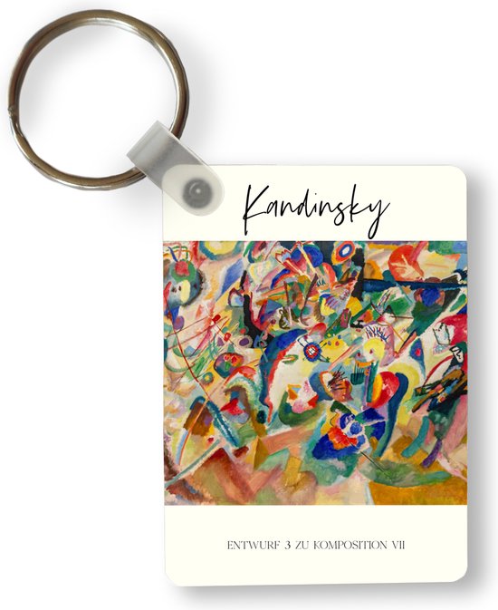 Sleutelhanger - Kandinsky - Entwurf 3 zu komposition VII - Uitdeelcadeautjes - Plastic