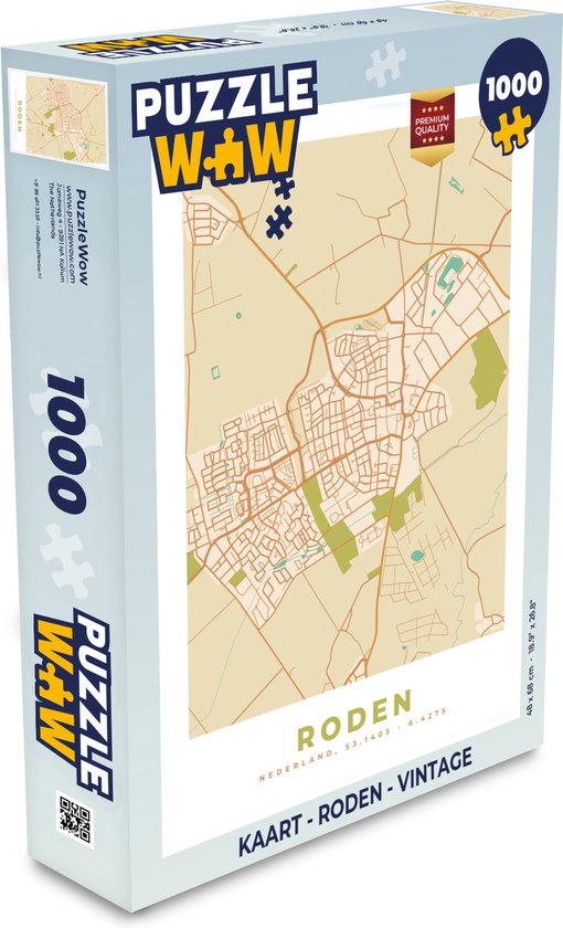 Carte Puzzle - Roden - Vintage - Puzzle - Puzzle 1000 pièces adultes