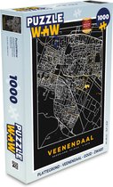 Puzzel Plattegrond - Veenendaal - Goud - Zwart - Legpuzzel - Puzzel 1000 stukjes volwassenen - Stadskaart