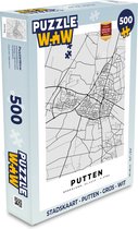 Puzzel Stadskaart - Putten - Grijs - Wit - Legpuzzel - Puzzel 500 stukjes - Plattegrond
