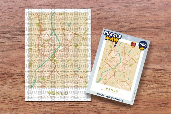 Puzzle Carte - Venlo - Vintage - Puzzle - Puzzle 500 pièces