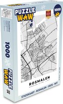 Puzzel Stadskaart - Rosmalen - Grijs - Wit - Legpuzzel - Puzzel 1000 stukjes volwassenen - Plattegrond