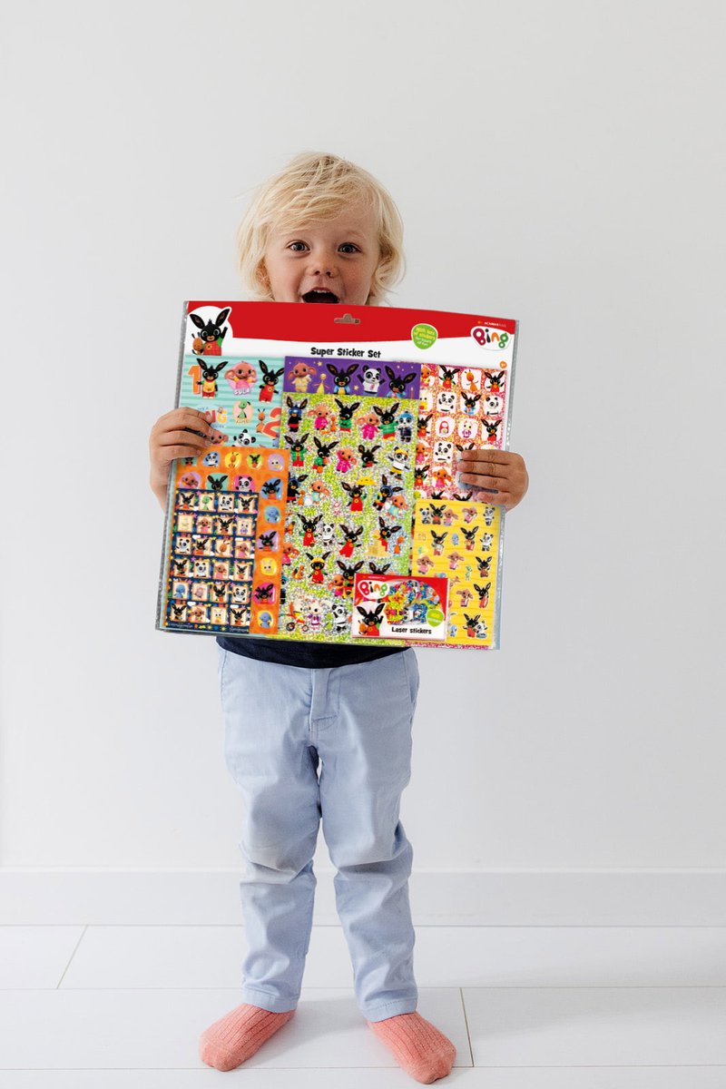 Bing stickers, Super XL Stickerset, 7 stickervellen incl. luxe metallic and 3D puffy stickers - vanaf 3 jaar - 38 x 36 cm knutselen peuter kleuter — afbeelding 2