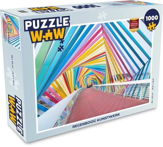 Puzzel Regenboog kunstwerk - Legpuzzel - Puzzel 1000 stukjes volwassenen |  bol.com