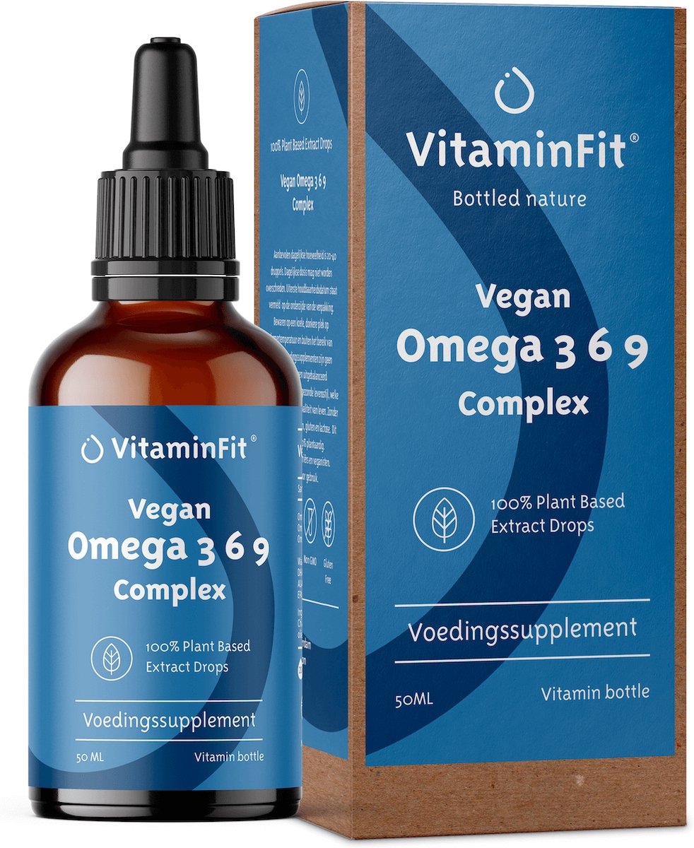 VitaminFit - Omega 3 6 9 Complex - Voedingssupplement - Vloeibaar - 50 ml - DHA -EPA - ALA VISVRIJ! 100% Plantaardig