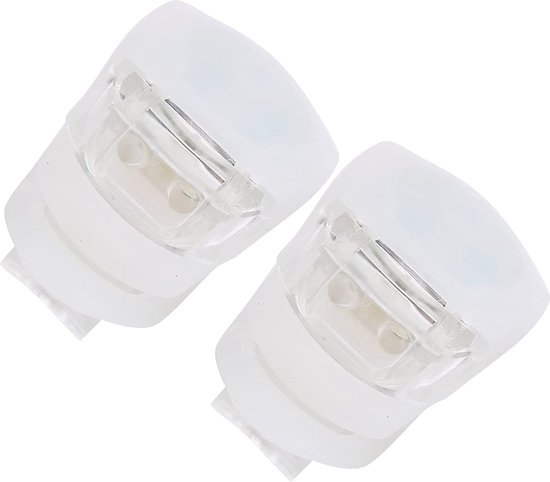 *** 2x Wit Fietslamp - LED Fietsverlichting Voorlicht & Achterlicht - Waterdichte Siliconen - van Heble® *** — afbeelding 2