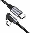 UGREEN USB-C  2.0 Male To Angled USB-C 2.0 Male 3A Data Cable(90°Angle) 0.5m 50122