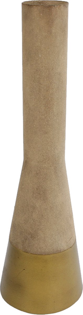 VAN MANEN Vaas "Tiffany" S goud/crème metaal 12x12x38cm goud/creme