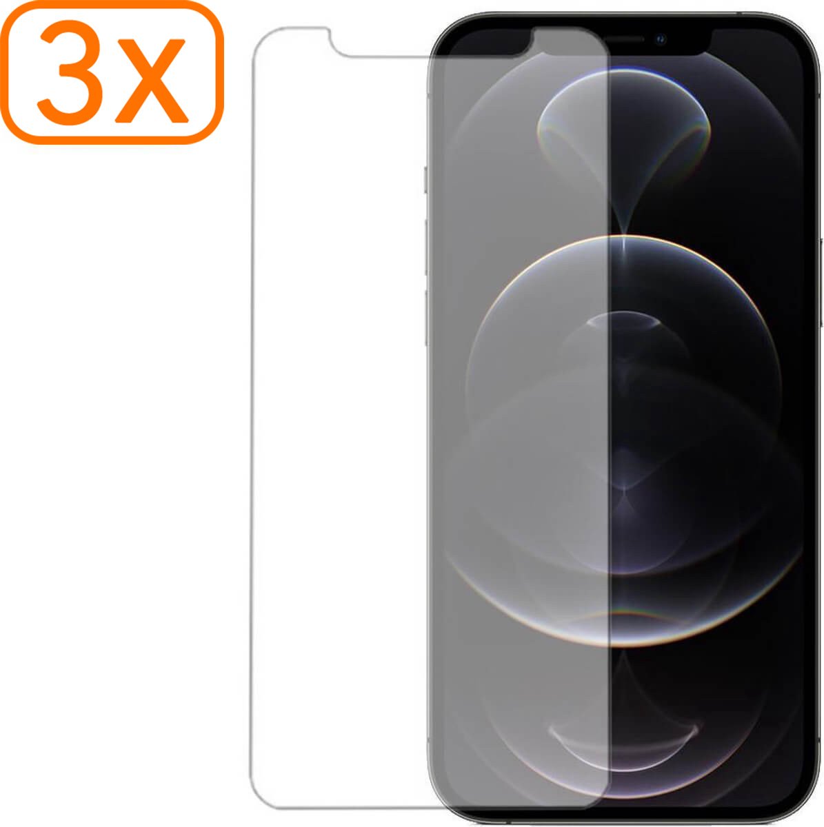 iPhone 12 Pro Max - Screenprotector - Notch Ultra Clear Edition - 3 stuks