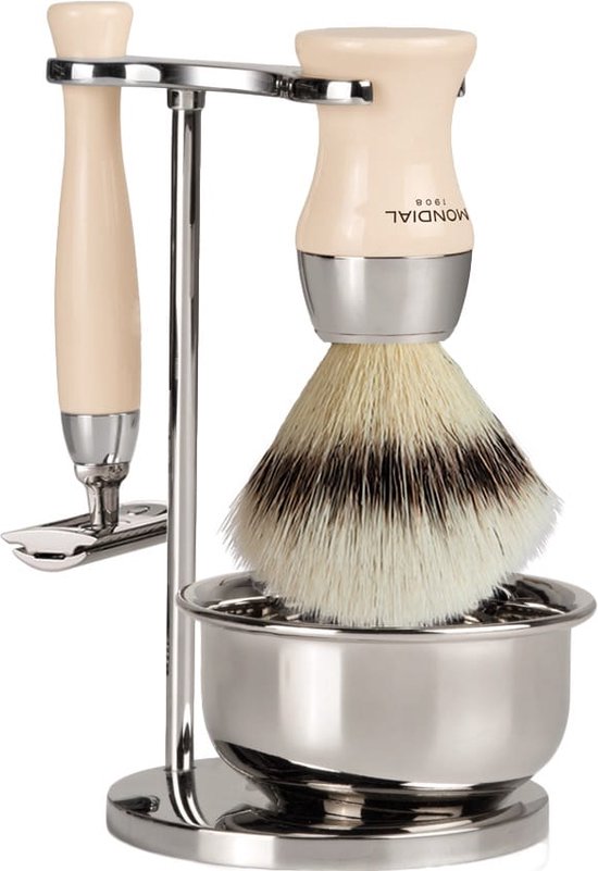 Scheerset & Bowl Heritage Safety Razor - Silvertip Fibre - Ivoor | bol.com