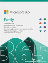Famille Microsoft Office 365 - 6 utilisateurs 1 an - Inclut les mises à jour