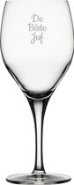 Gegraveerde witte wijnglas 34cl De Bêste Juf