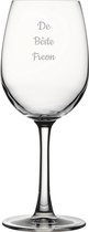Gegraveerde witte wijnglas 36cl De Bêste Freon