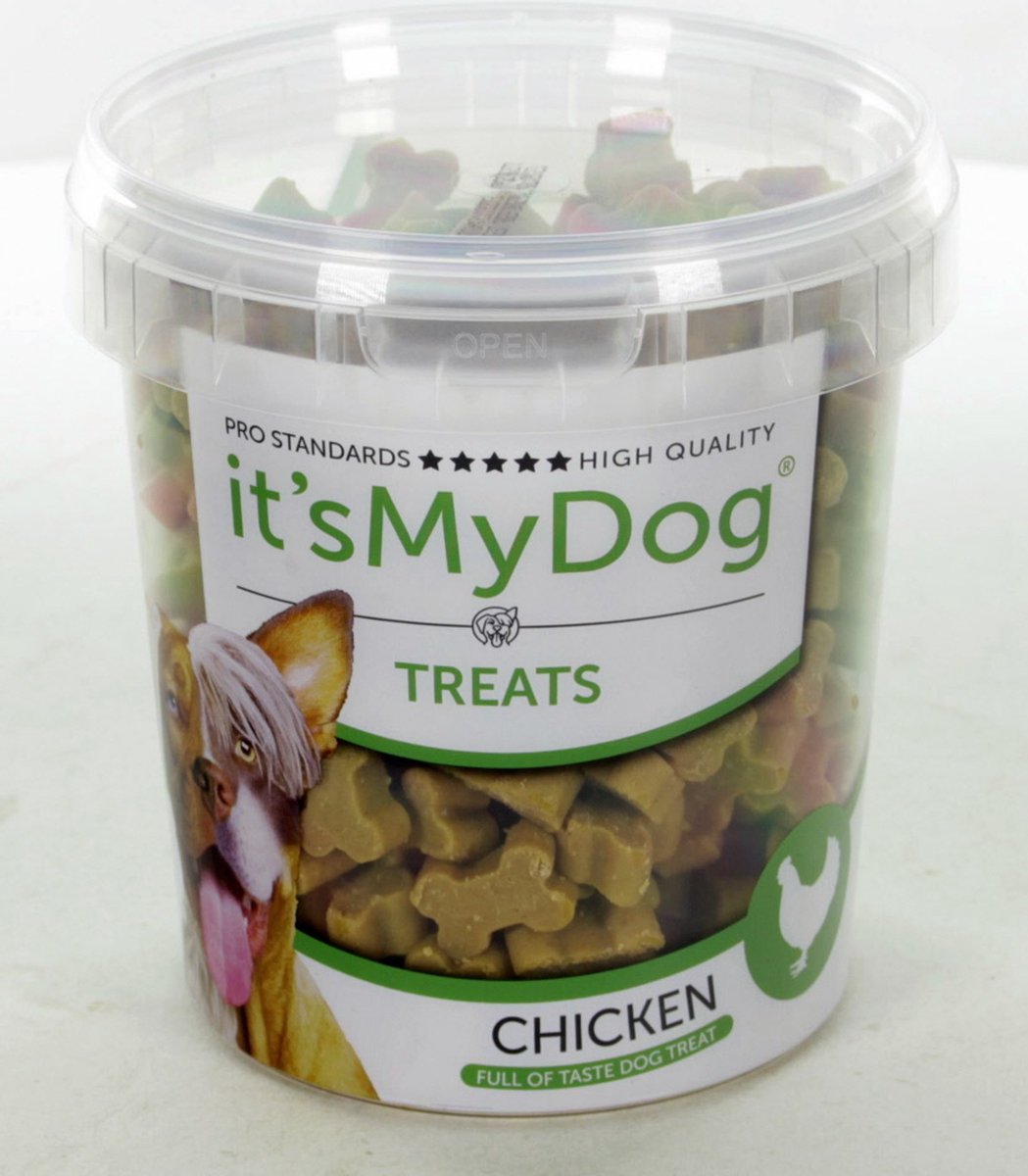 It's my dog treats - trainingssnoepjes voor de hond - kip - emmer 500 gram -