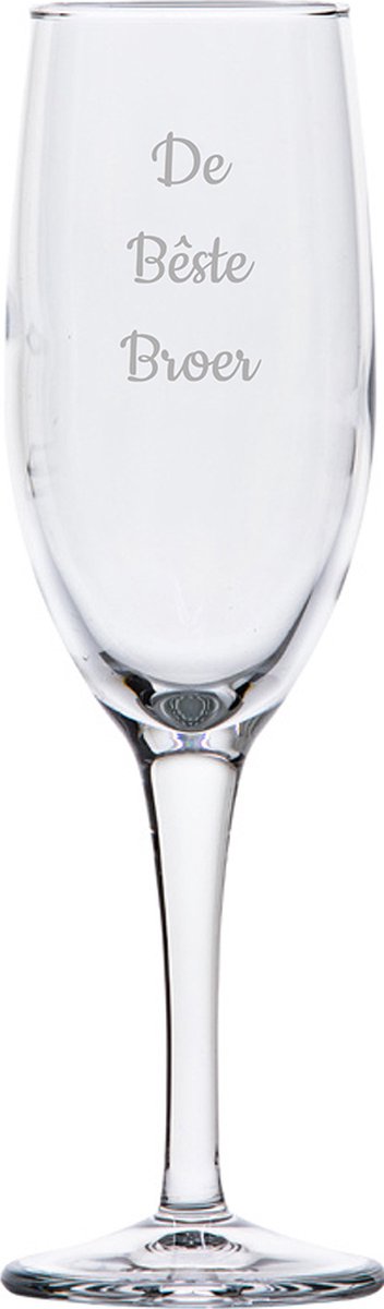 Gegraveerde Champagneglas 16,5cl De Bêste Broer
