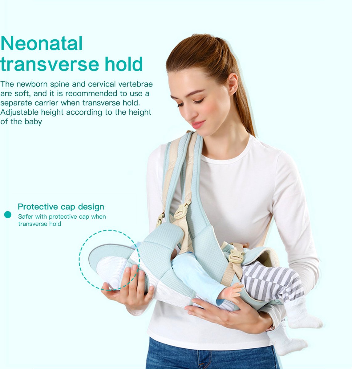 Porte-bébé ergonomique Lictin - Siège de hanche Bébé et tout-petit - 0 à 48  mois - 15