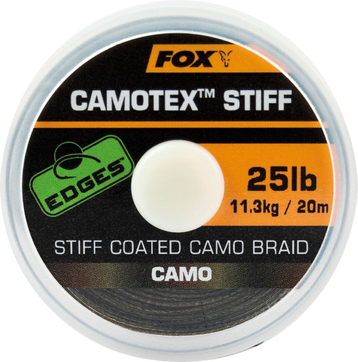 Fox Edges Camotex Stiff - Stiff Coated Camo Braid 20m - Maat : 20lb - Camo