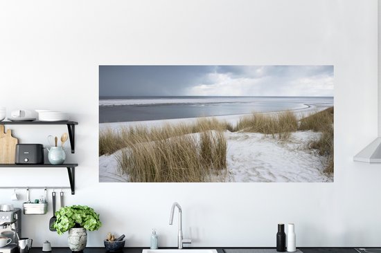 Stickers muraux - Mer du Nord - Dunes - Water - 160x80 cm - Feuille adhésive