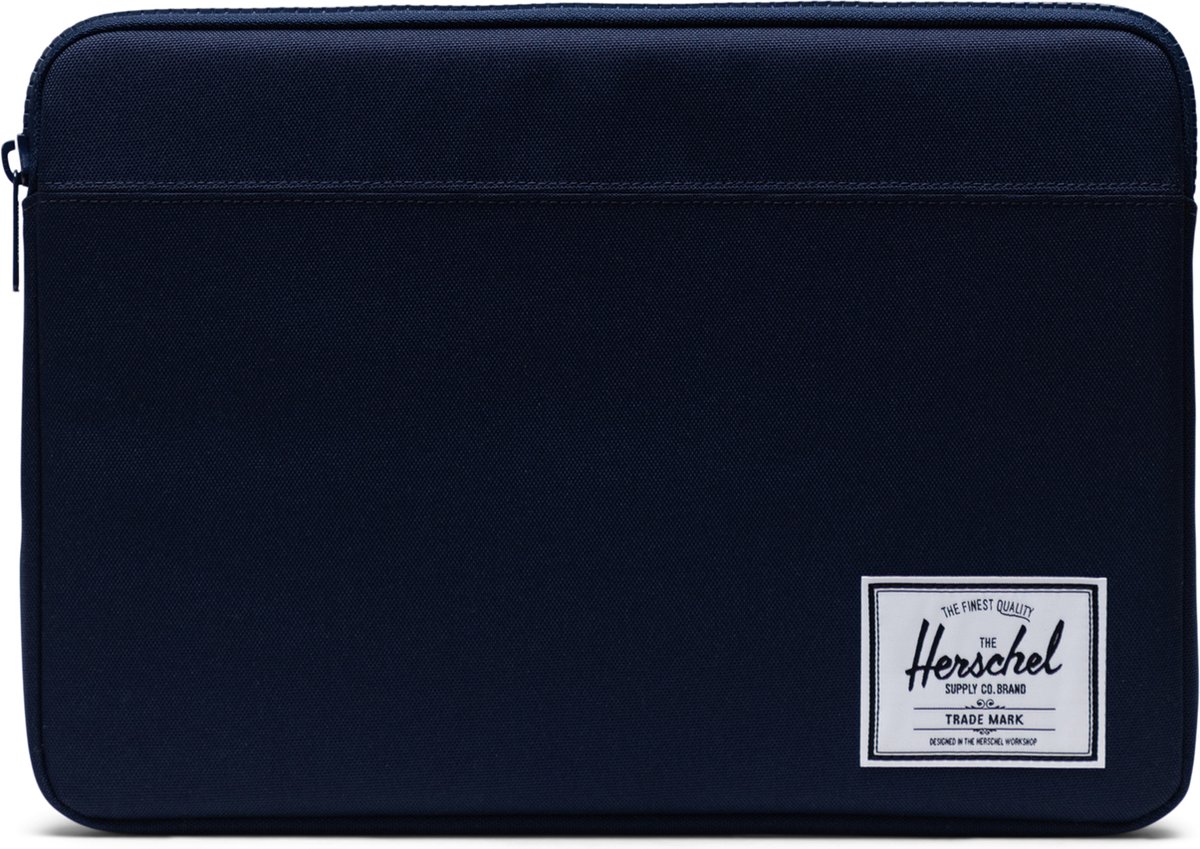 Anchor Sleeve 13 Inch - Peacoat / Tijdloze laptophoes met ritssluiting & fleece voering - voor Macbook - Thinkpad / Beperkte Levenslange Garantie / Blauw
