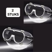 24ME® - 2 Stuks Veiligheidsbril - Flexibel - Geventileerd - Lichtgewicht - Polycarbonaat - CE gekeurd - Anti Condens - Beschermbril - Veiligheidsbrillen