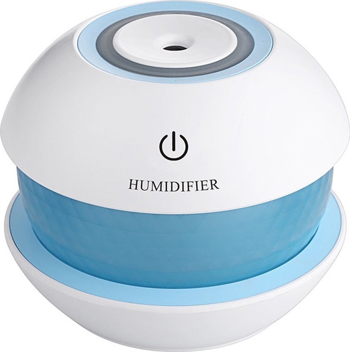 Luchtbevochtiger Magic Diamond Humidifier -Led sfeerverlichting- De stijlvolle luchtbevochtiger- Geur verspreider- met USB micro kabel Kleur Blauw wit